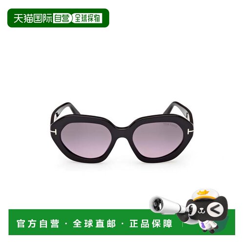 自营tom fordFt1341 Oversized Geometric Black Acetate Sunglas