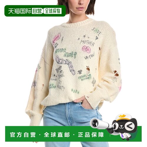 自营MOTHER The Biggie Jumper - white 美国奥莱直发