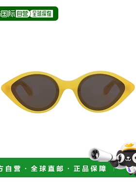 自营alaiaCat Eye-Frame Recycled Acetate Sunglasses - yellow