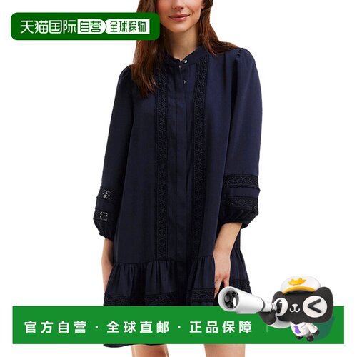 自营Draper James Molly Mini Dress - blue 美国奥莱直发连衣裙