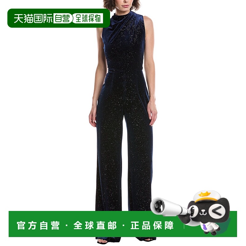 自营 black halo黑色 Halo Corinne 天鹅绒连衣裙 - 蓝色 美国奥