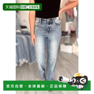 浅色洗涤 blue高腰直筒裤 美国奥莱直发 judy 自营