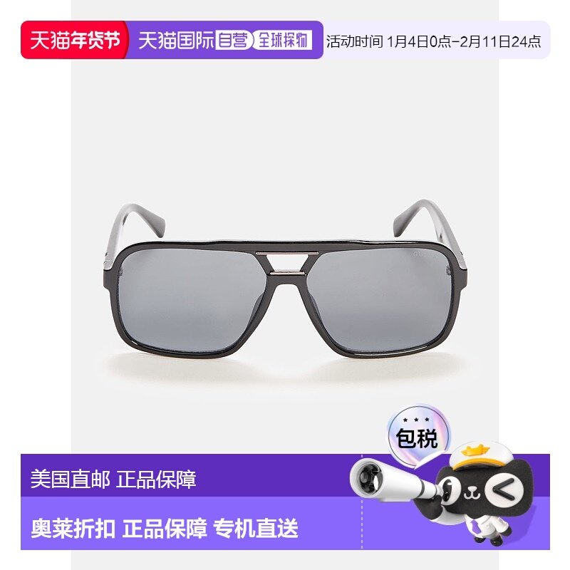 自营 guess圆形 Navigator 太阳镜 - 黑色 美国奥莱直发