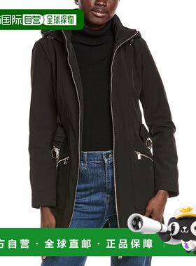 自营Kensie安全带扣连帽软壳夹克-红色 美国奥莱直发