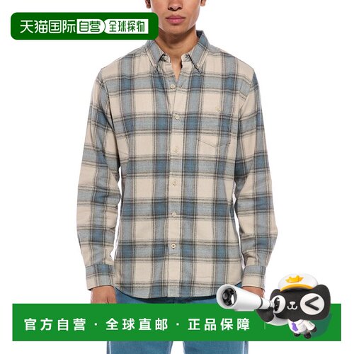 自营weatherproof vintage防水复古磨绒法兰绒衬衫-蓝色 美国奥