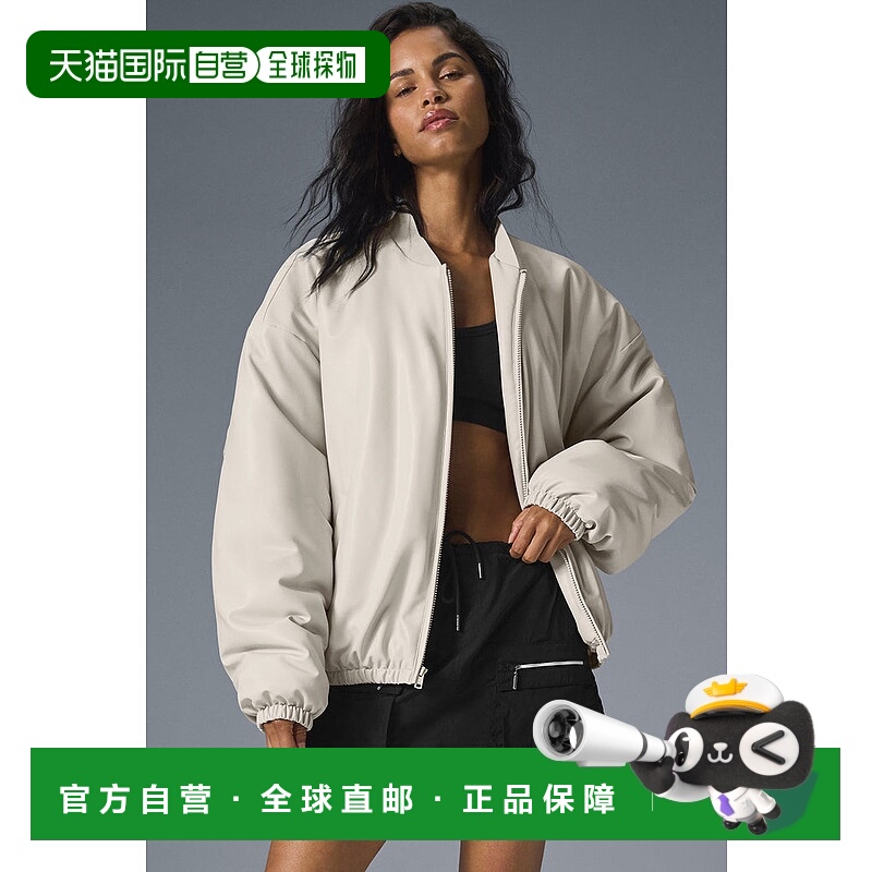 美国直邮AloYoga女士人造皮革廓形皮衣夹克U4049R