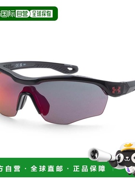 自营Under Armour Unisex 99 mm Black Sunglasses - black red