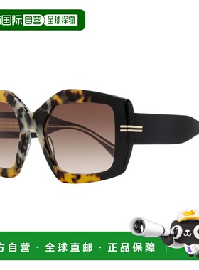 自营Marc Jacobs女士几何太阳镜MJ 1109/S 086HA Havana/黑色53mm