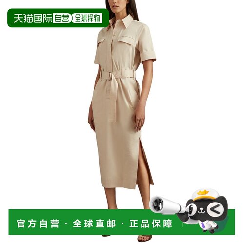 自营Reiss Aimie Shirt Midi Dress - grey 美国奥莱直发连衣裙