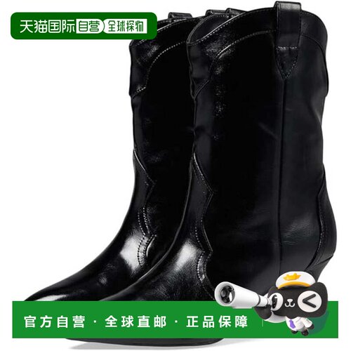 自营Dolce Vita Andres靴子女士黑色尖头脚踝Booie HTAT1088-Blac