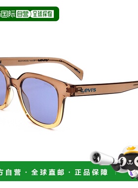 自营 levi's李维斯中性款48毫米蓝色太阳镜-棕色 美国奥莱直发