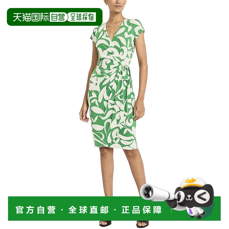 自营 Maggy London迷你连衣裙-绿色 美国奥莱直发新款