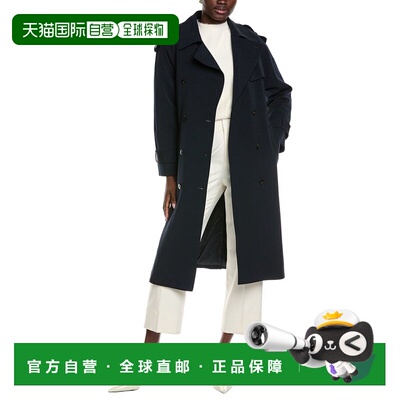 自营Reiss Daria Trench Coat - Navy 美国奥莱风衣直发