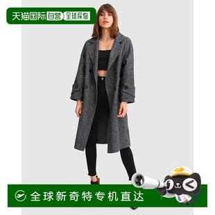 belle bloom传言称 自营 美国奥莱直发 大羊毛混纺大衣 炭