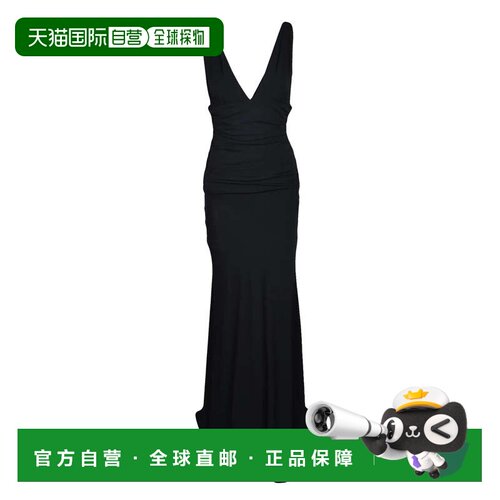 自营aniye byLong Ruched Jersey Dress - Black - black 美国奥