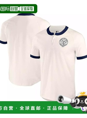 1h可退 【美国直邮】Fanatics|男款白色坦帕湾光芒队亨利插肩 T