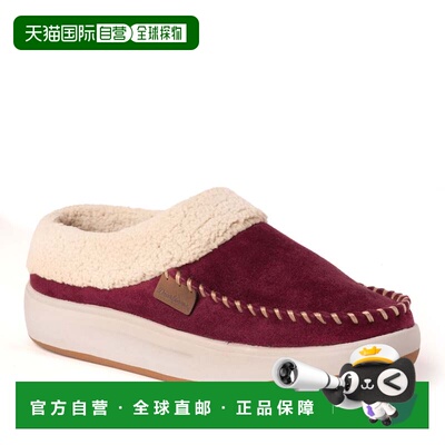 自营 Dearfoams 女式枫木防水能量返回 Moc Toe 木屐 - 辣椒色 美