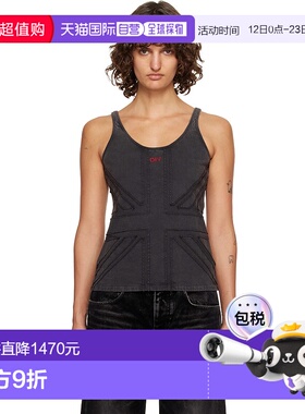 1h可退 香港直邮潮奢 off-white 女士 灰色 UK 背心 OWAD27EF25JE