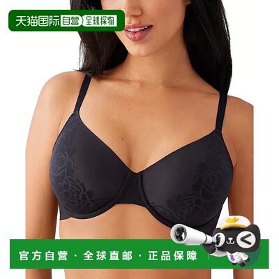 自营Wacoal Confidence Boost Underwire Bra Women's Black Flor