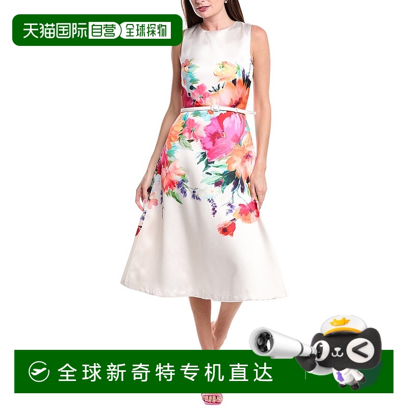 自营 Julia Jordan腰带迷笛裙-白色 美国奥莱直发