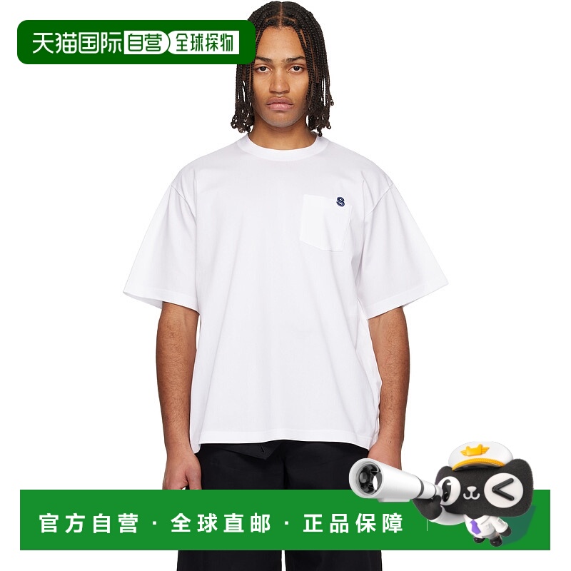 1h可退 香港直邮潮奢 Sacai 男士 白色 T 恤 SCM336 white白色 舒