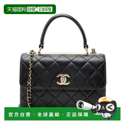 自营Chanel Lambskin Trendy CC Small Top Handle - black 美国