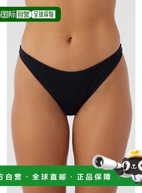 自营 O'Neill Saltwater Solids弗拉门戈比基尼底女式黑色泳装APP