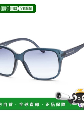 自营Calvin Klein Women's 60mm Blue Crystal Sunglasses - blue