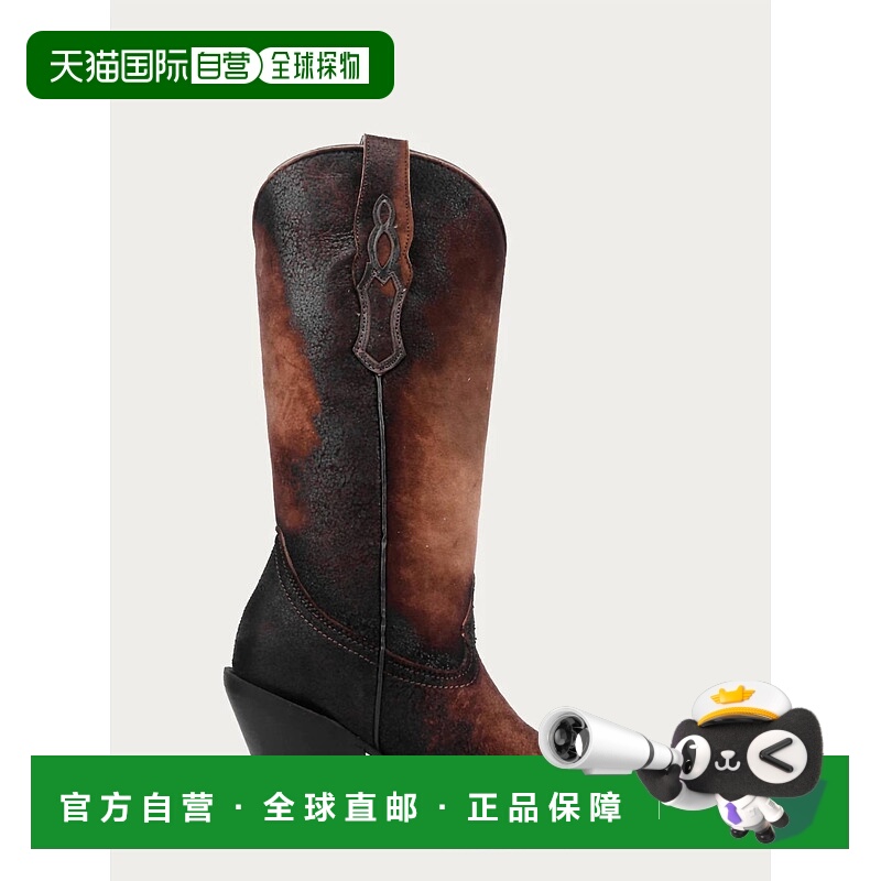 自营corralWomen's Pointed Toe Boot In Chocolate Lamb - choco