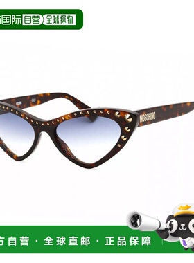自营Moschino Sunglasses Cat Eye Full Rim, Havana Frame And D