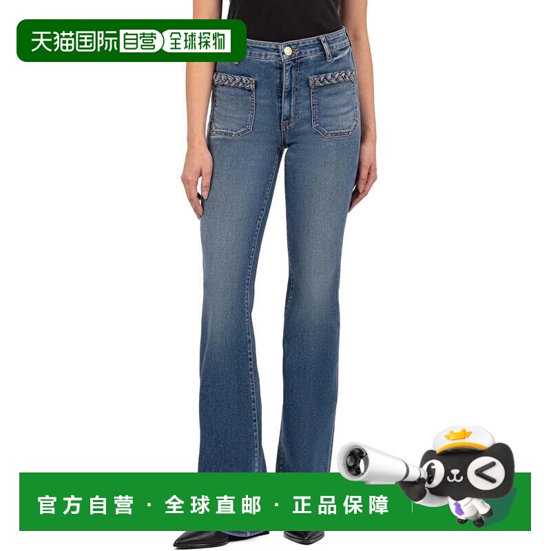 自营Women's KUT from the Kloth Ana Jeans Blue Patch Pockets
