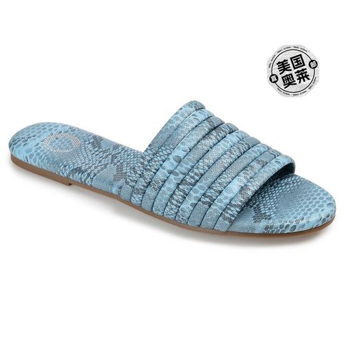 Journee Collection 女式 Tru 舒适泡沫 Marisol 拖鞋 - 蓝色 【