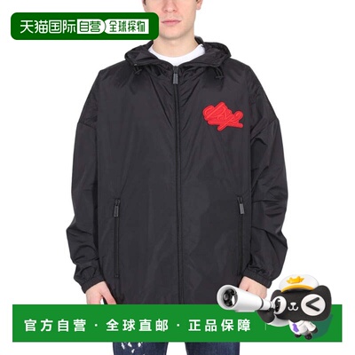 自营dsquared2Relaxed Fit Hooded Jacket - black 美国奥莱直发