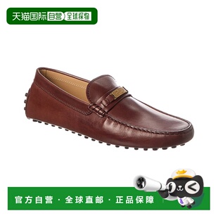 tod 美国奥莱直发乐福鞋 sTOD 棕色 一脚蹬 皮革驾车鞋 自营