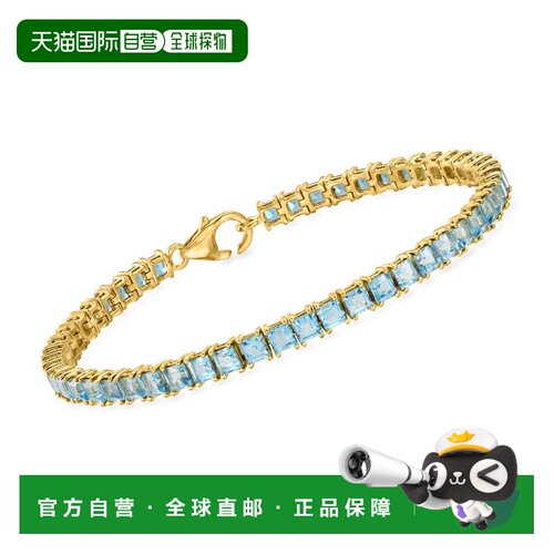 自营Ross-Simons Sky Blue Topaz Tennis Bracelet in 18kt Gold