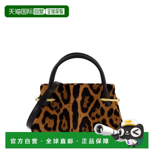 自营givenchy结构化豹纹印花手提包-棕色 美国奥莱直发