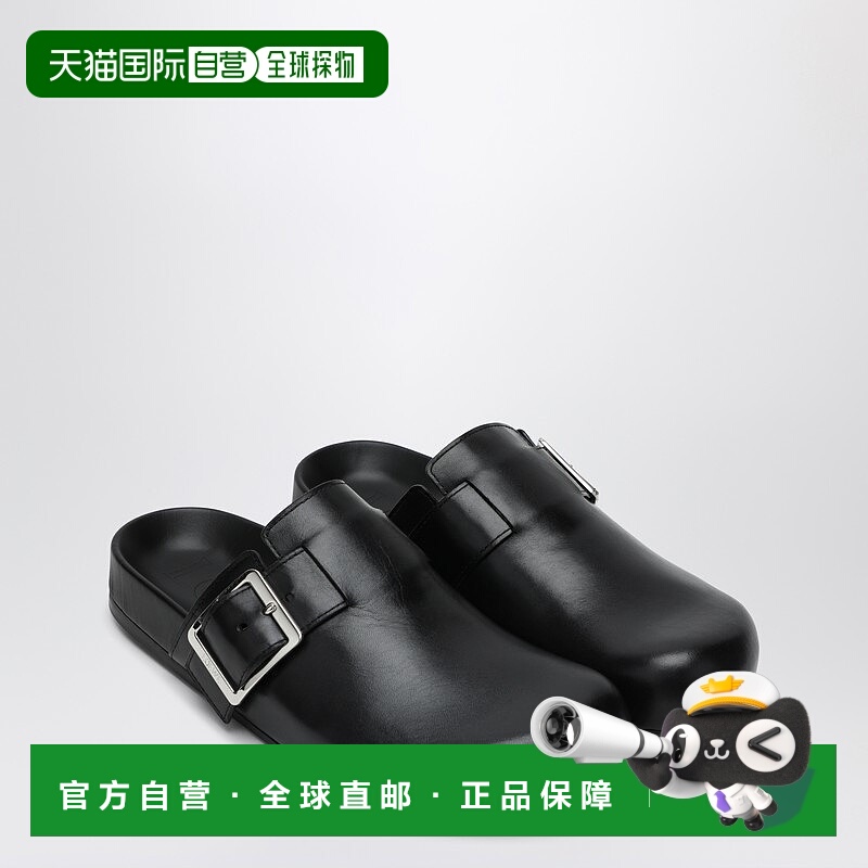 1h可退 香港直邮潮奢 LOEWE 罗意威 女士 SABOT EASE 黑色皮质搭