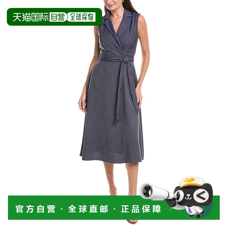 自营Julia Jordan Midi连衣裙-蓝色 美国奥莱直发