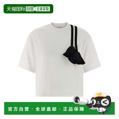 自营Ferragamo Women's Floral Insert T-Shirt - white/black 美