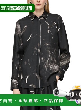 自营Lafayette 148 New York Scottie Blouse - black 美国奥莱直