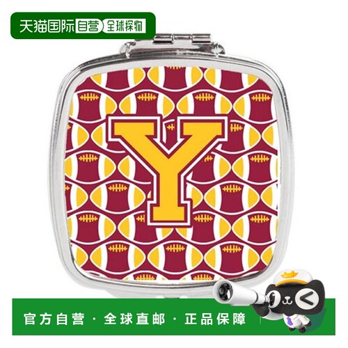 自营 Carolines Treasures CJ1081-YSCM 字母 Y 足球栗色和正品