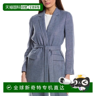 york拉斐特148纽约长款 自营 new lafayette 亚麻与羊毛混纺腰 148