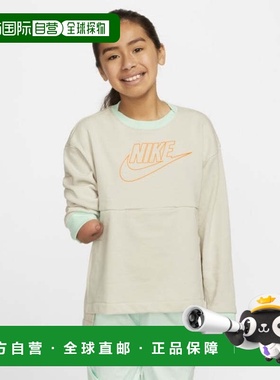 自营Nike U Flyease Play Sweatshirt Youth  Gray Crew Neck Lon
