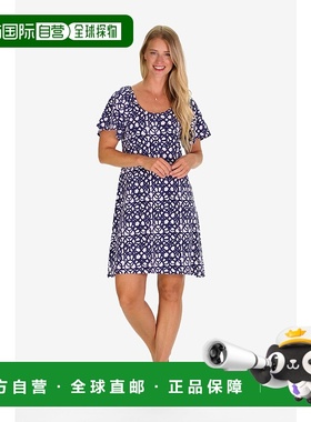 自营duffield laneNatalia连衣裙在海军保龄球馆-海军 美国奥莱直