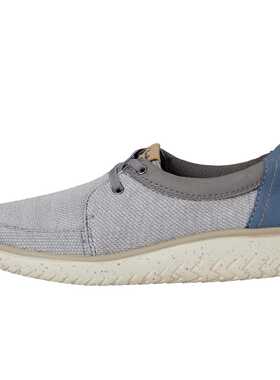 自营Men's Clarks RelaxLite Lace Light Grey Textile 26181995