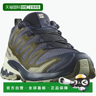 自营 Salomon XA PRO 3D V9 474675男式运动鞋黑绿色低帮越野跑鞋