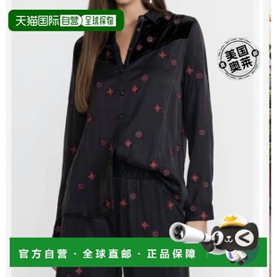 黑色 自營 美國奧萊直 黑色接縫襯衫 Western johnny wasMaxine