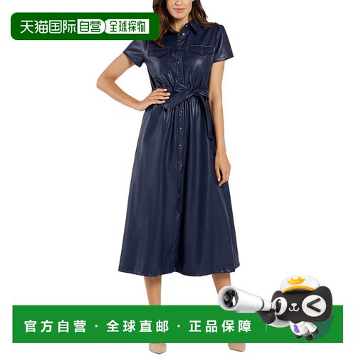 自营Jude Connally Cecelia衬衫连衣裙-海军蓝 美国奥莱直发