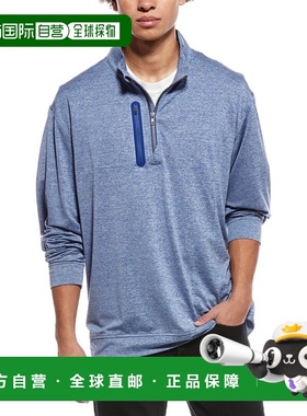 自营Cutter & Buck Stealth 1/4-Zip Pullover - blue 美国奥莱直