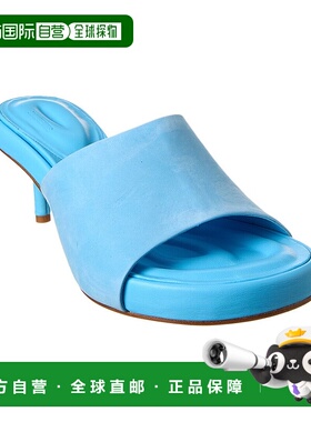 自营 Jacquemus Les Mules Argilla 皮革凉鞋 - 蓝色 美国奥莱直
